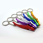 Aluminum Alloy Shark Bottle Openers, with Iron Rings, Platinum, Mixed Color, 125mm(AJEW-M003-M)