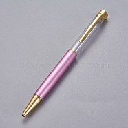 Creative Empty Tube Ballpoint Pens, with Black Ink Pen Refill Inside, for DIY Glitter Epoxy Resin Crystal Ballpoint Pen Herbarium Pen Making, Golden, Pearl Pink, 140x10mm(AJEW-L076-A13)
