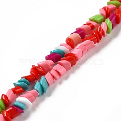 Handmade Lampwork Beads Strands, Mixed Shapes, Colorful, 1.5~5x4~5x2.5~3mm, Hole: 1mm, about 132~158pcs/strand, 15.75 inch(40cm)(LAMP-F022-01E)