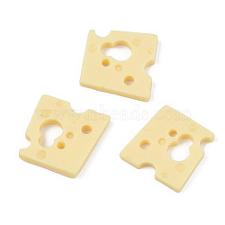 Opaque Resin Decoden Cabochons, Play Food, Imitation Food, Cheese, Moccasin, 19.5x19.5x3mm(CRES-S307-051)