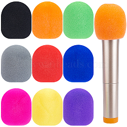 Gorgecraft 20Pcs 10 Colors Thick Handheld Stage Microphone Windscreen Foam Cover, Microphone Anti-slip Protective Sponge Sleeve, Audio Accessories, Mixed Color, 75~82x68~72x44~47mm, Inner Diameter: 52~54x24~26mm, 2pcs/color(FIND-GF0002-33)