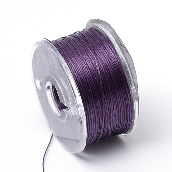 Special Coated Polyester Beading Threads for Seed Beads, Purple, 0.1mm, about 50yards/roll