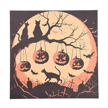 Halloween Witch Pumpkin Ghost Pattern Scrapbooking Paper Pads Set(STIC-C010-33D)-4