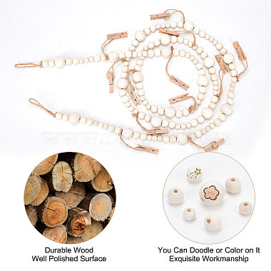 guirlandes de perles de bois(AJEW-WH0042-96)-3