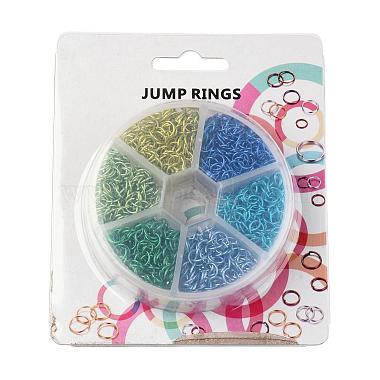 Цветы 6 алюминиевая проволока открыты кольца прыжок(ALUM-JP0001-01A)-5