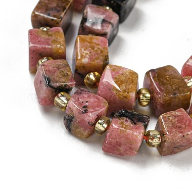 rhodonite naturelles brins de perles(G-G053-B11-01A)-4