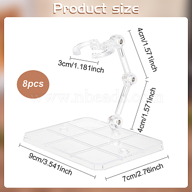 Plastic Model Assembled Action Figure Display Holders(ODIS-WH0038-95B)-2