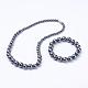 Electroplate Magnetic Synthetic Hematite Jewelry Sets(SJEW-G060-03A)-1