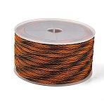 6.7M Braided Nylon Twisted Round Cord, for Rope Bracelets & Shoe Lace Cord Making, FireBrick, 4mm, about 7.33 Yards(6.7m)/Roll(NWIR-Z004-A05)
