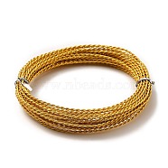 Aluminum Wire, Twisted Round, Goldenrod, 1.6mm, about 16.40 Feet(5m)/Roll(ALUM-A004-02F)