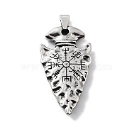 Tibetan Style Alloy Pendants, Triangle Charms, Antique Silver, 44.5x24x6mm, Hole: 6x5mm(TIBE-L012-028AS)
