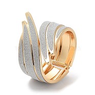Sparkle Wings Wrap Alloy Cuff Bangles, Chunky Hinged Bangles for Women, Golden, Inner Diameter: 2-3/8x2-1/8 inch(6.05x5.5cm)(BJEW-C058-05G-02)