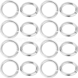 50Pcs 925 Sterling Silver Open Jump Rings, Saw Cut Round, Silver, 21 Gauge, 5x0.7mm, Inner Diameter: 3.5mm(STER-BBC0006-18B)