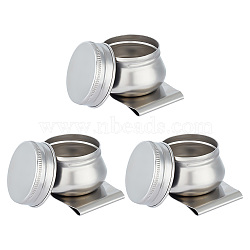 201 Stainless Steel Oil Painting Cup, Single Palettes Container Cup, for Drawing, Stainless Steel Color, 3.8x5.3x4.4cm, Inner Diameter: 3.5cm(CON-WH0086-125B)