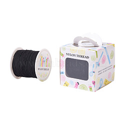 Nylon Thread, Black, 0.5mm, about 147.64yards/roll(135m/roll)(NWIR-JP0009-0.5-900)