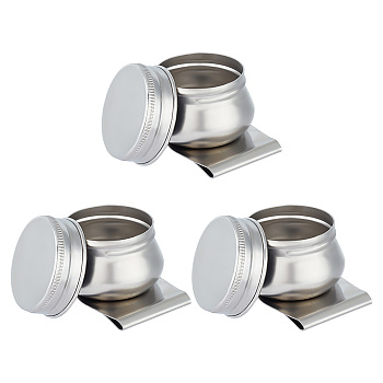 201 Stainless Steel Oil Painting Cup, Single Palettes Container Cup, for Drawing, Stainless Steel Color, 3.8x5.3x4.4cm, Inner Diameter: 3.5cm