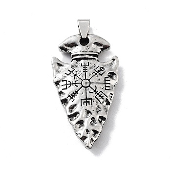 Tibetan Style Alloy Pendants, Triangle Charms, Antique Silver, 44.5x24x6mm, Hole: 6x5mm