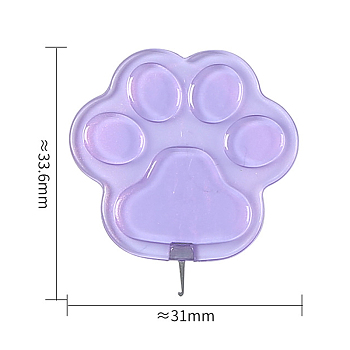 Cat Claw Shaped Plastic Needle Threaders, Thread Guide Tools, with Nickle Plated Iron Hook, Medium Purple, 3.36x3.1cm