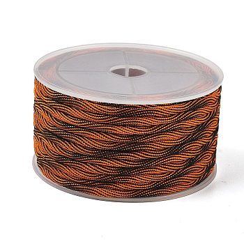 6.7M Braided Nylon Twisted Round Cord, for Rope Bracelets & Shoe Lace Cord Making, FireBrick, 4mm, about 7.33 Yards(6.7m)/Roll