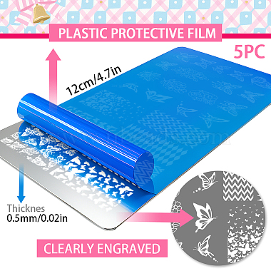ステンレススチール DIY ネイルアート テンプレート(MRMJ-WH0098-058)-2