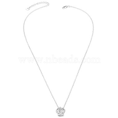 TINYSAND 925 Sterling Silver Crown CZ Pendant Necklaces(TS-N312-S)-2