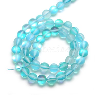 Synthetic Moonstone Beads Strands(G-F142-8mm-03)-2