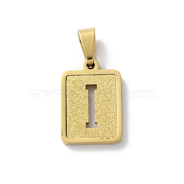 Real 18K Gold Plated Letter I 304 Stainless Steel Pendants