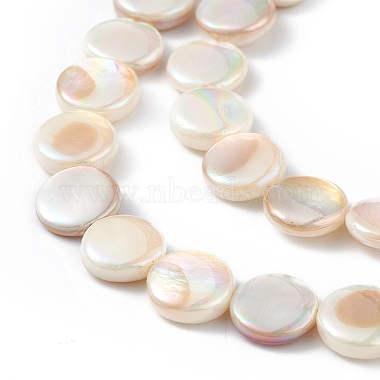 Electroplated Natural Freshwater Shell Beads Strands(X-SHEL-K001-002)-3