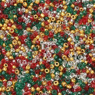 4 Farben Weihnachten 12/0 runde Glasperlen(SEED-X0058-01B)-2