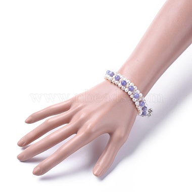 Natural Quartz(Dyed) Beads Bracelets(BJEW-JB04604-05)-5