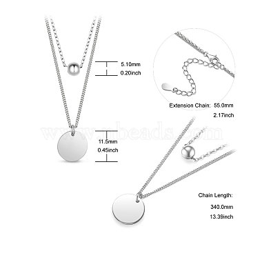 SHEGRACE Rhodium Plated 925 Sterling Silver Tiered Necklaces(JN813A)-2