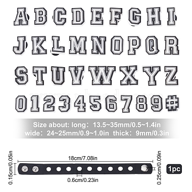 SUNNYCLUE 38Pcs DIY Number & Alphabet Themed Silicone Cord Bracelets Making Kits for Kids(DIY-SC0015-02)-2
