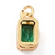 Real 18K Gold Plated Brass Inlaid Cubic Zirconia Charms(X-ZIRC-L100-075G-02)-4
