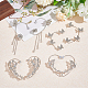 4 Pair 4 Style Butterfly Alloy Rhinestone Cuff Earrings(EJEW-AN0003-81)-7