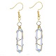 Opalite Hexagon Handmade Copper Wire Wrapped Earrings Natural Stone Column Earrings(ND6138-8)-1