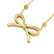 Brass Bowknot Pendant Necklaces(NJEW-B115-01G-02)-2