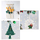 Crafans 3Pcs 3 Style Christmas Theme Cotton Weave Pendant Decorations(HJEW-CF0001-13)-6