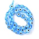Chapelets de perles rondes de chalumeau manuelles de mauvais œil(X-LAMP-L058-8mm-09)-3