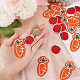 28Pcs 2 Style Tomato & Carrot Non Woven Fabric Embroidery Iron on Applique Patch(PATC-GF0001-12)-3