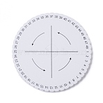 EVA Braiding Disc Disk, Macrame Board, DIY Braided Cord Bracelet, Craft Tool, Flat Round, White, 15x0.95cm(TOOL-F017-03A)