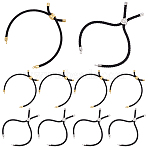 10Pcs 2 Colors Nylon Cords Bracelet Makings Fit for Connector Charms, Brass Tree of Life Slider Bracelet Makings, Platinum & Golden, 8-5/8~8-7/8 inch (22~22.6cm), Hole: 1.9~2mm, 5pcs/color(MAK-UN0001-69)