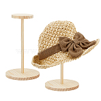 Wood Hat Display Stands, Hat Holder, Blanched Almond, 145x263mm(ODIS-WH0078-33A)