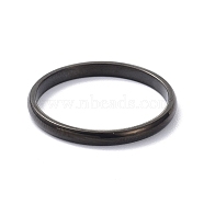 2mm Polished Plain Dome Finger Ring for Girl Women, 304 Stainless Steel Rings, Electrophoresis Black, US Size 10 1/4(19.9mm)(RJEW-C012-05G-EB)