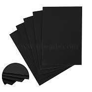 Plastic Corrugated Sheets Pads, for DIY Crafts Model Building, Rectangle, Black, 300x200x3mm(DIY-WH0622-128C-01)