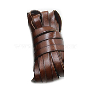 Leather Jewelry Cord, Jewelry DIY Making Material, Coconut Brown, 10x1.4mm(WL-WH0008-02D-02)