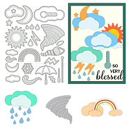 Weather Theme Carbon Steel Cutting Dies Stencils, for DIY Scrapbooking, Photo Album, Decorative Embossing Paper Card, Stainless Steel Color, Cloud, 130x99x0.8mm(DIY-WH0309-1582)