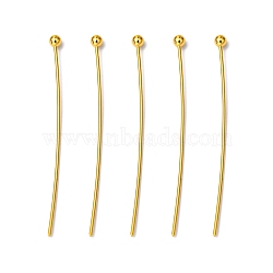 Brass Ball Head Pins, for DIY Beading Charm Making, Cadmium Free & Lead Free, Golden, 30x0.5mm, 24 Gauge, Head: 2mm(X-KK-R020-07G)