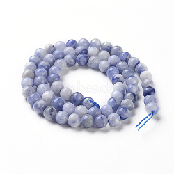 Natural Sodalite beads Strands, Round, 6mm, Hole: 0.7mm, about 69pcs/strand, 16.1 inch(41cm)(G-F665-01-6mm)