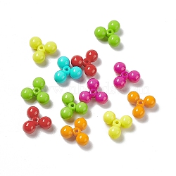 Opaque Acrylic Bead, Tri Beads, Mixed Color, 14x15x6.5mm, Hole: 1.6mm, 870pcs/500g(OACR-H019-23)