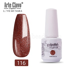 8ml Special Nail Gel, for Nail Art Stamping Print, Varnish Manicure Starter Kit, Sienna, Bottle: 25x66mm(MRMJ-P006-I027)